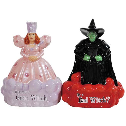 Wizard of Oz Good Witch Wicked Witch Salt and Pepper Shakers